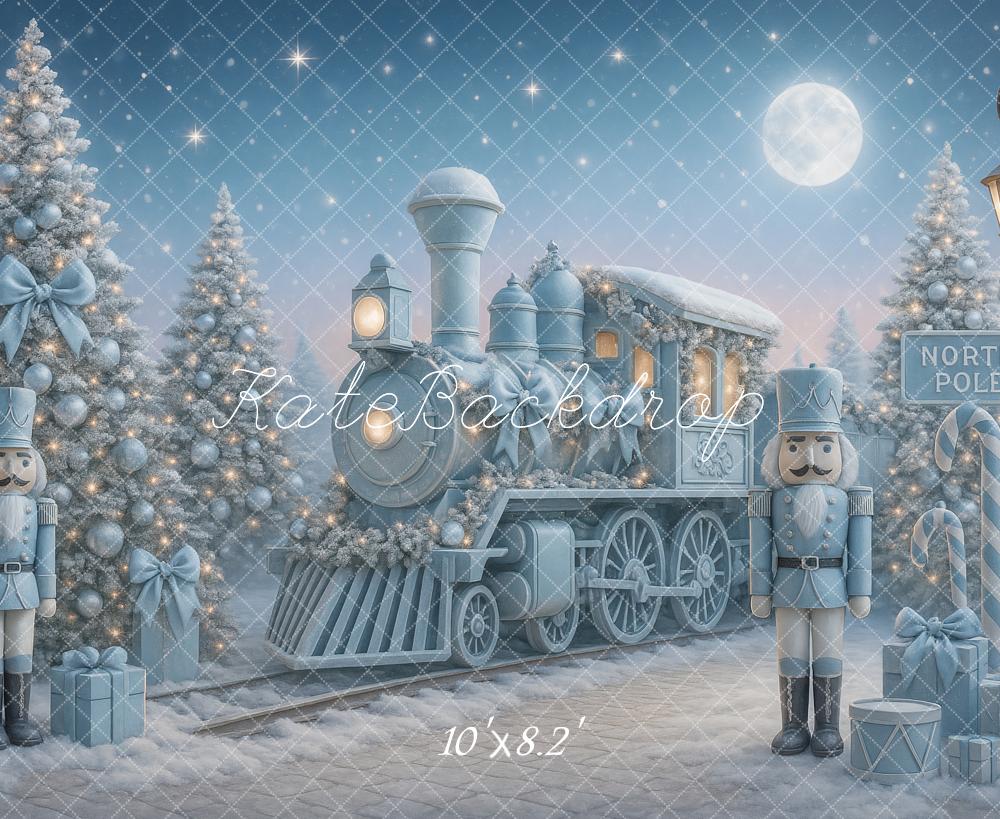 Kate Christmas Polar Train Nutcracker Blue Backdrop Designed by Ashley Paul - Image 6