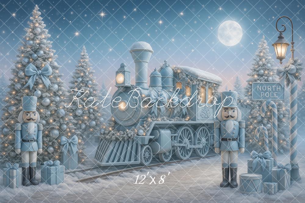 Kate Christmas Polar Train Nutcracker Blue Backdrop Designed by Ashley Paul - Image 8