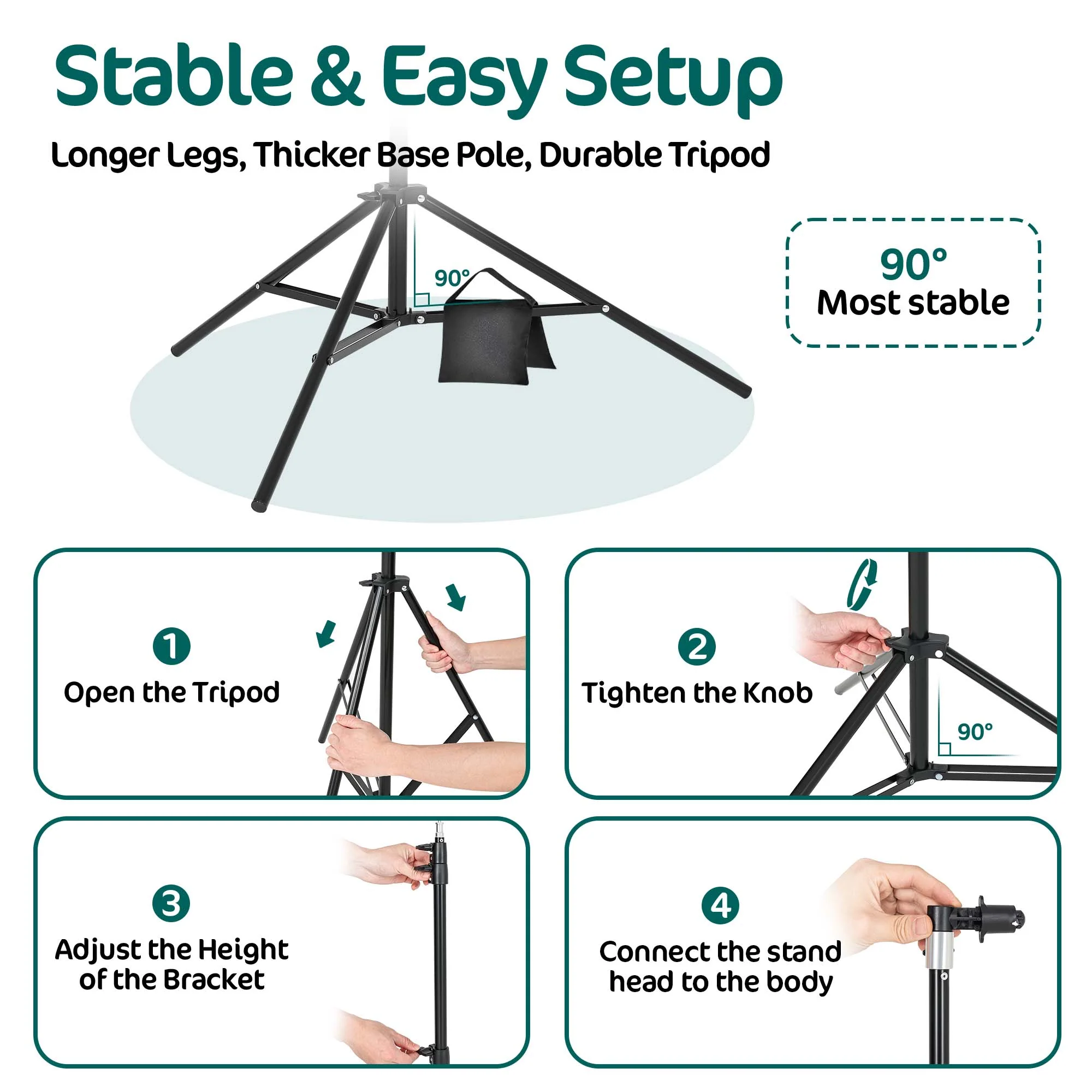 Kate Equipment Pop-Up collapsible Background Stand Clip Stand Kit for Photo Studios - Image 6