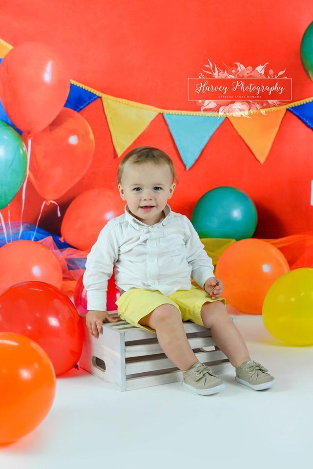 Kate Primary 1st Birthday Backdrop for Photography Designed by Keerstan Jessop - Image 4