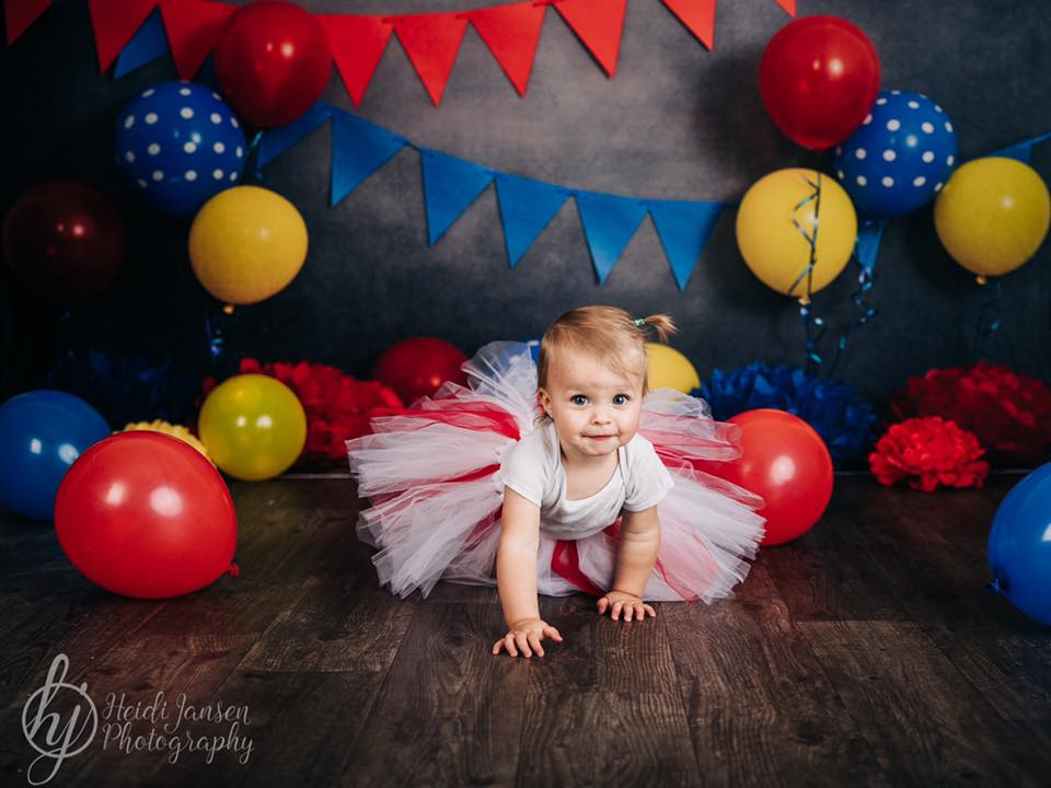 Kate Primary Party Children Birthday Backdrop Designed by Marina Smith - Image 4