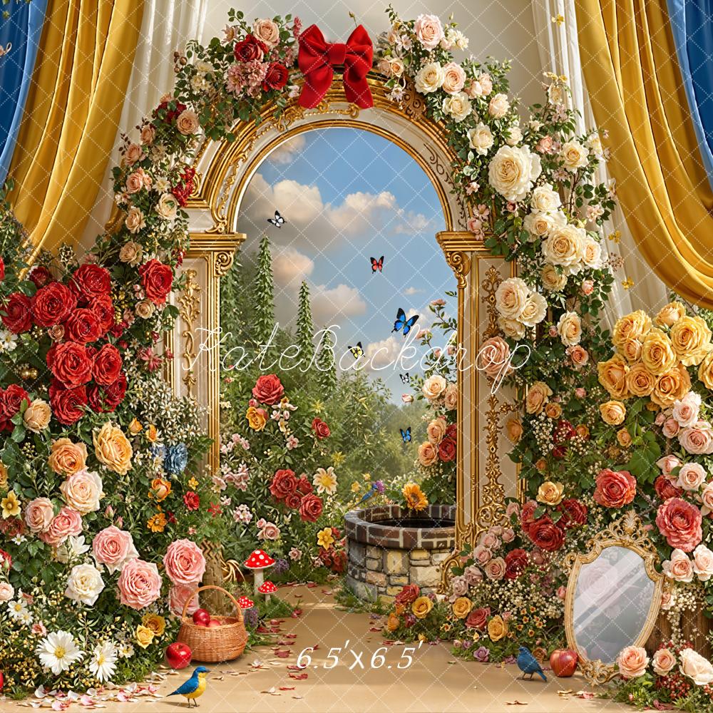 Kate Princess Flower Arch Garden Curtain Backdrop Designed by Chain Photography - Image 3