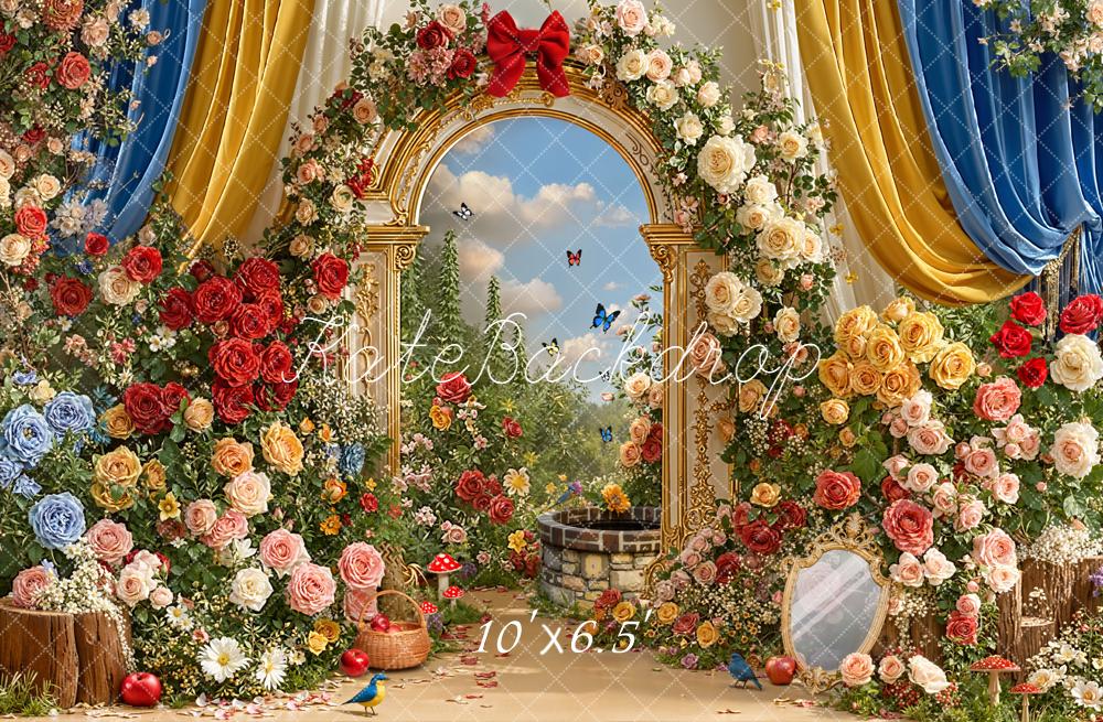 Kate Princess Flower Arch Garden Curtain Backdrop Designed by Chain Photography - Image 5