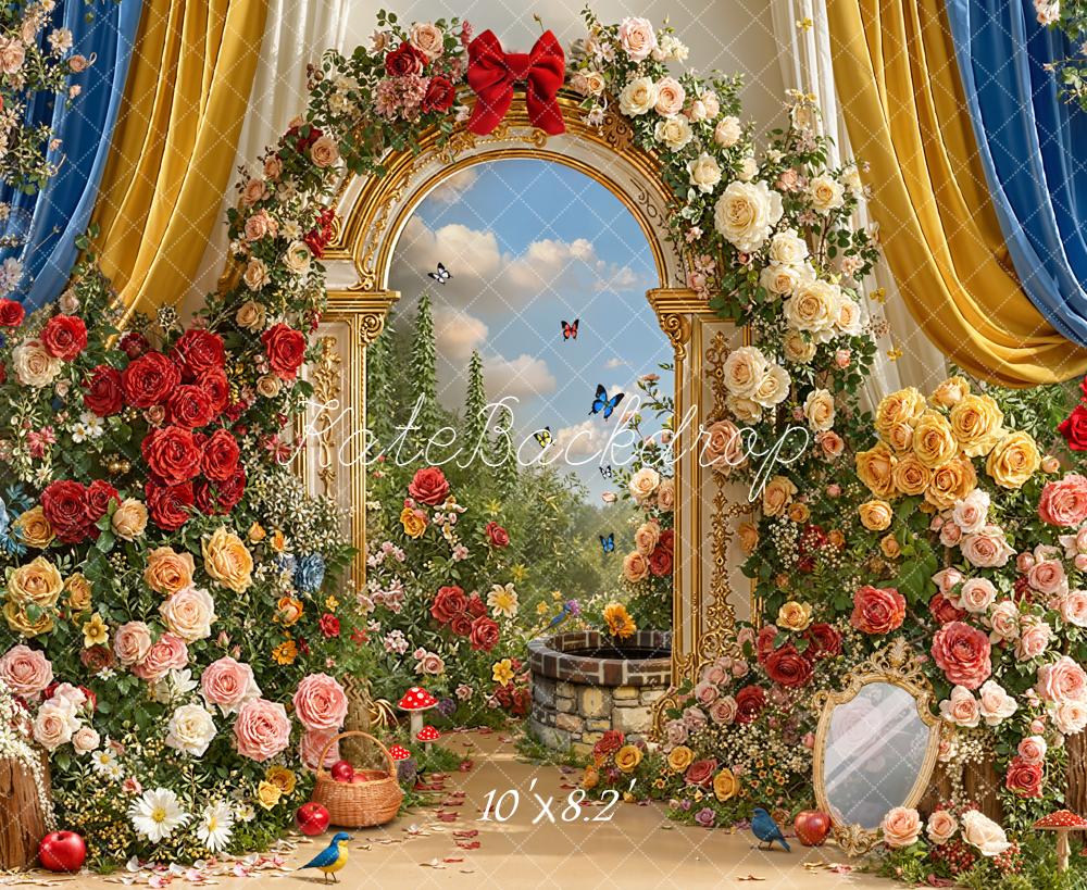 Kate Princess Flower Arch Garden Curtain Backdrop Designed by Chain Photography - Image 6