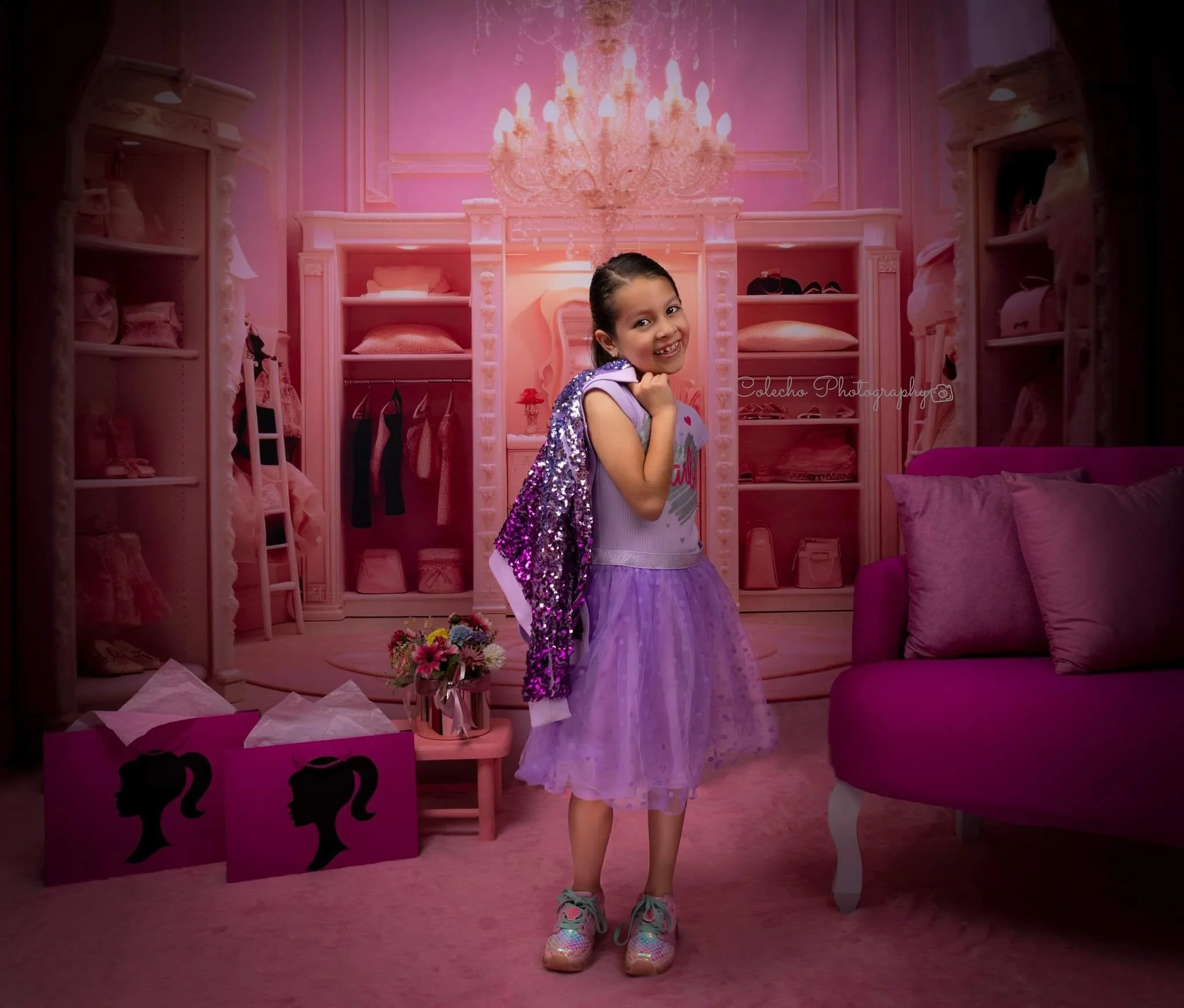 Kate Pink Princess Room Backdrop Designed by Chain Photography - Image 6