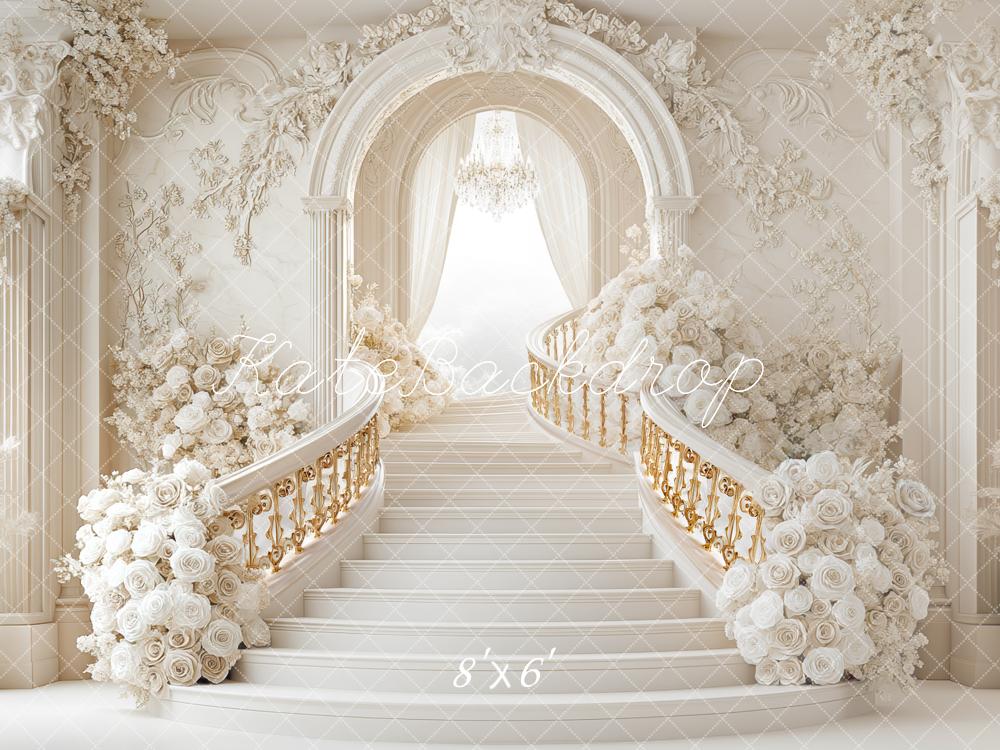 Kate Prom Grad Cascading Stairs White Backdrop Designed by Mini MakeBelieve - Image 3