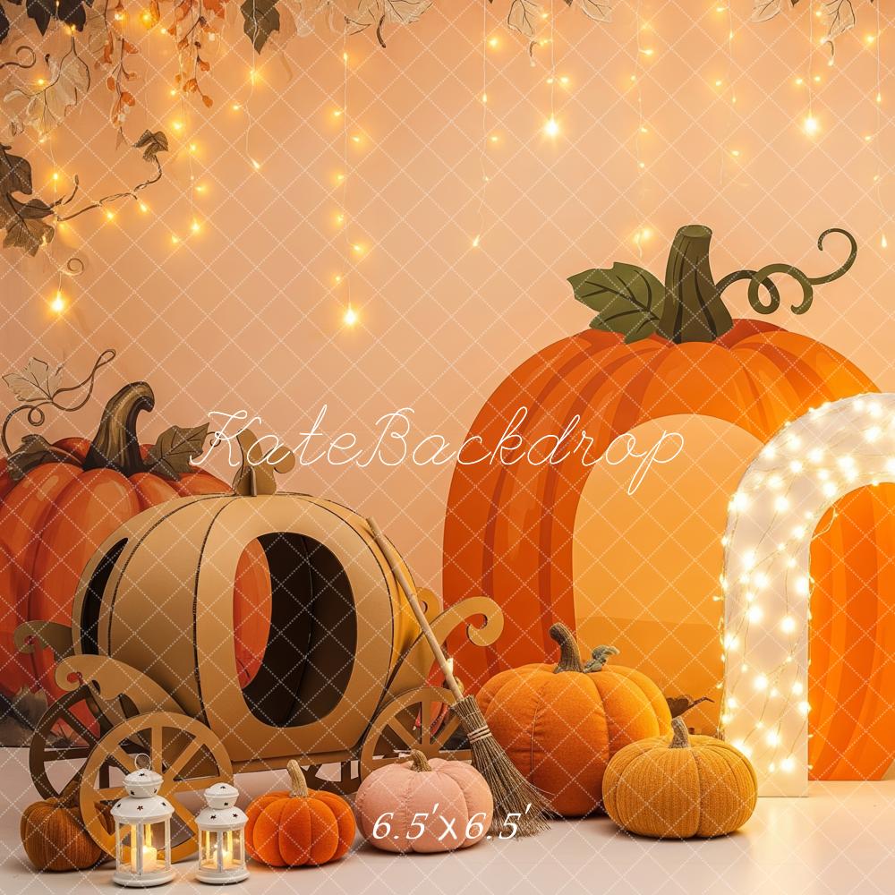 Kate Pumpkin Carriage Fairy Tale Autumn Backdrop Designed by Patty Robert - Image 2