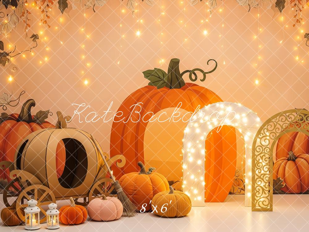 Kate Pumpkin Carriage Fairy Tale Autumn Backdrop Designed by Patty Robert - Image 3