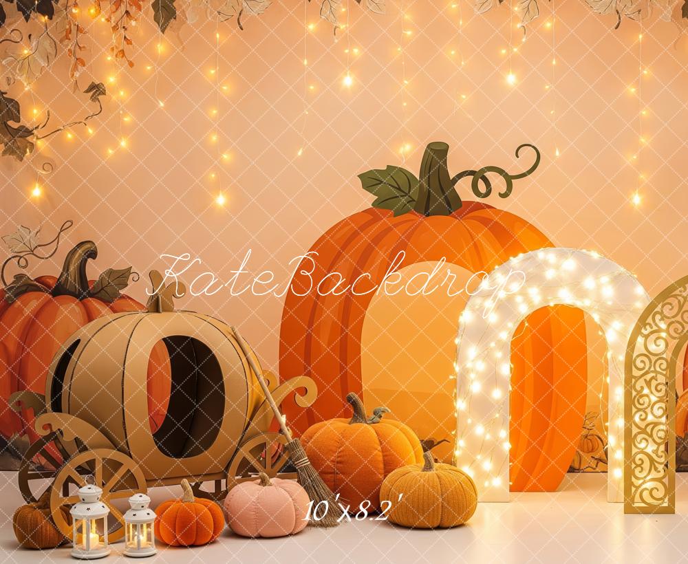 Kate Pumpkin Carriage Fairy Tale Autumn Backdrop Designed by Patty Robert - Image 6