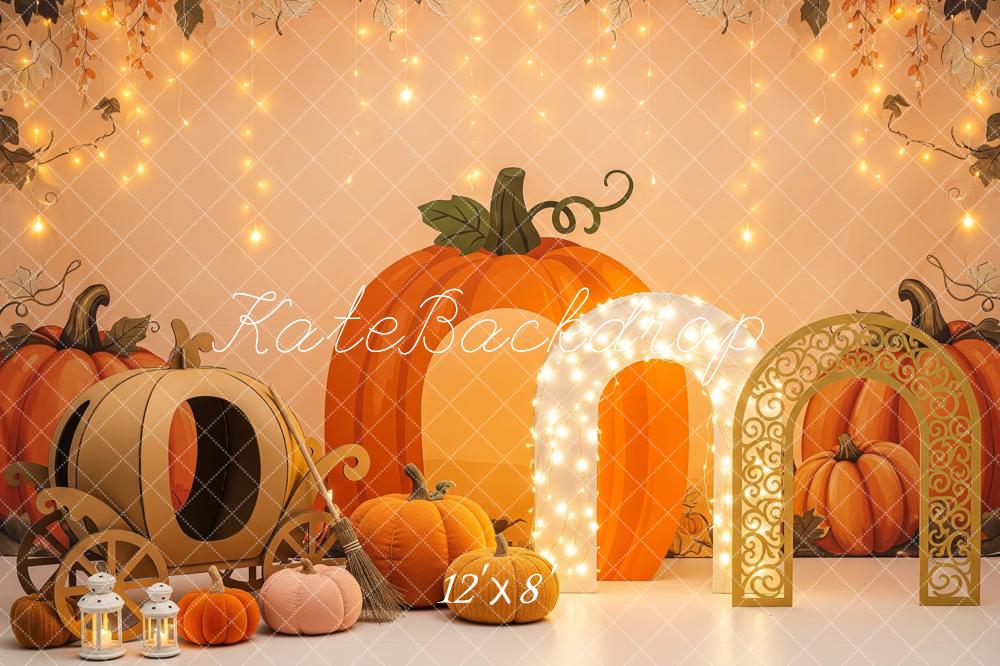 Kate Pumpkin Carriage Fairy Tale Autumn Backdrop Designed by Patty Robert - Image 8