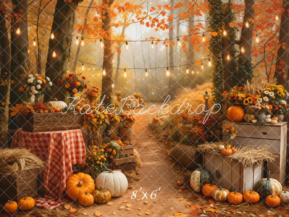 Kate Pumpkin Maple Forest Path Backdrop Designed by Emetselch - Image 5