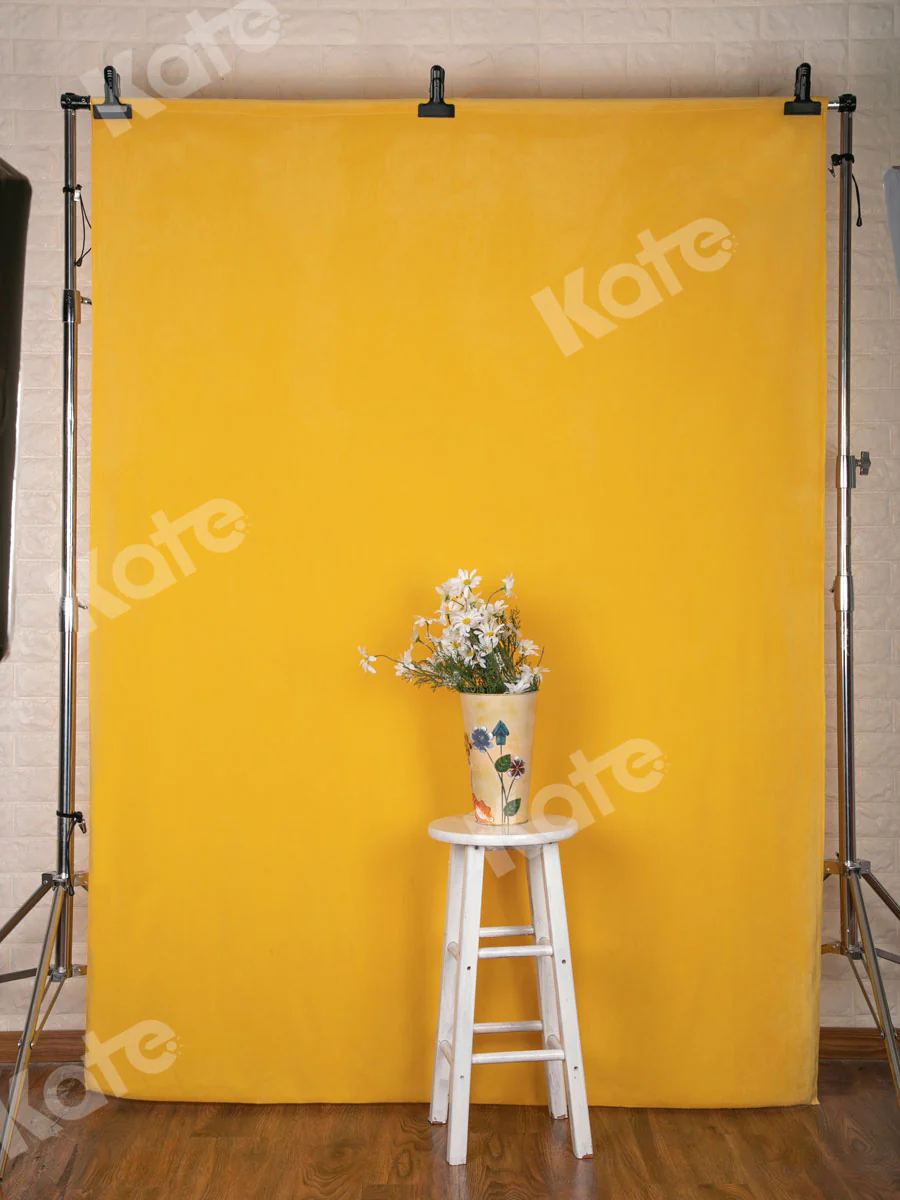 Kate 6x9ft Pure Yellow Solid Backdrop for Photography Fabric Background(HGCSB) - Image 4