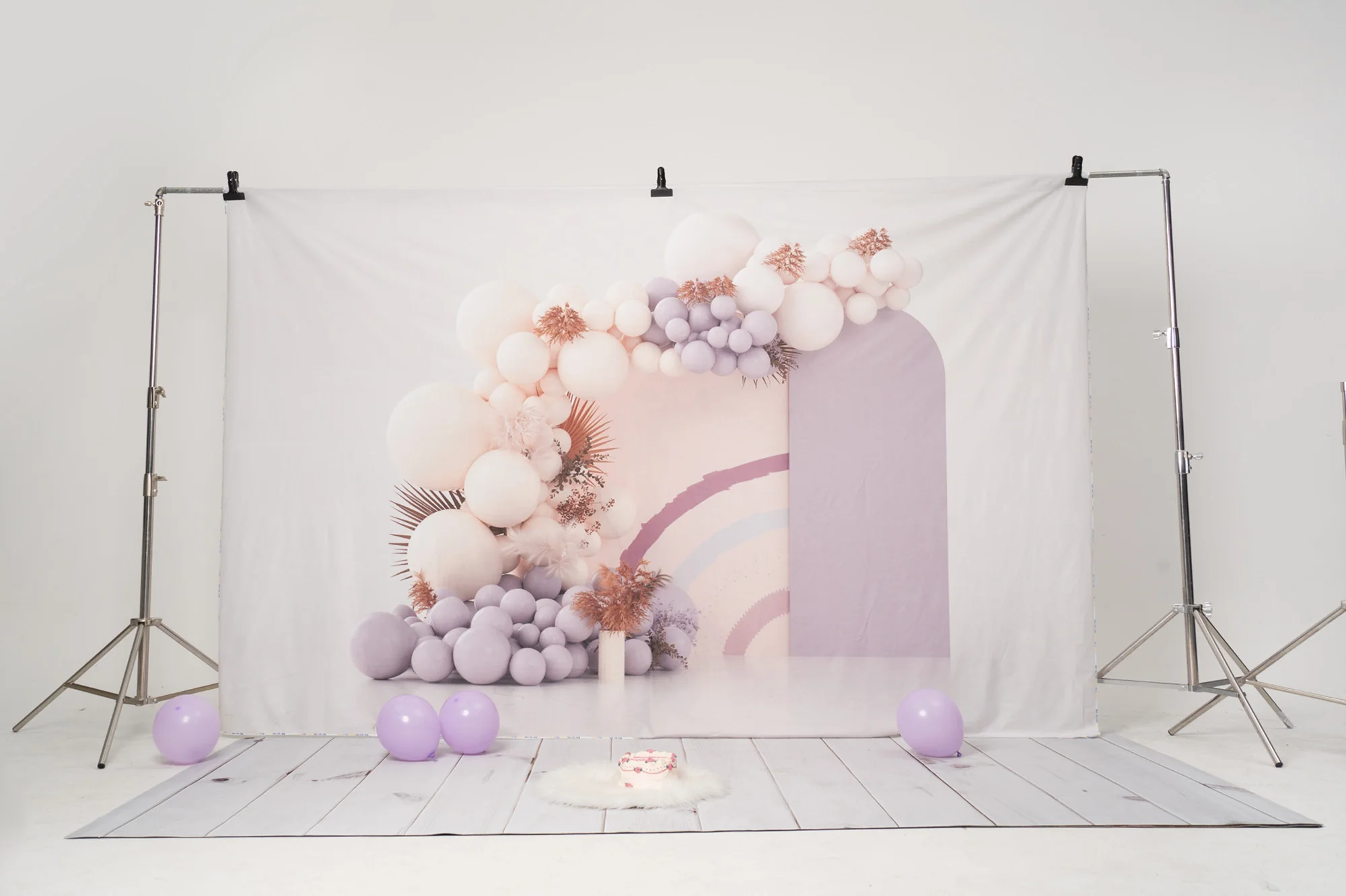 Kate Purple Boho Balloons Backdrop Designed by Uta Mueller Photography - Image 7
