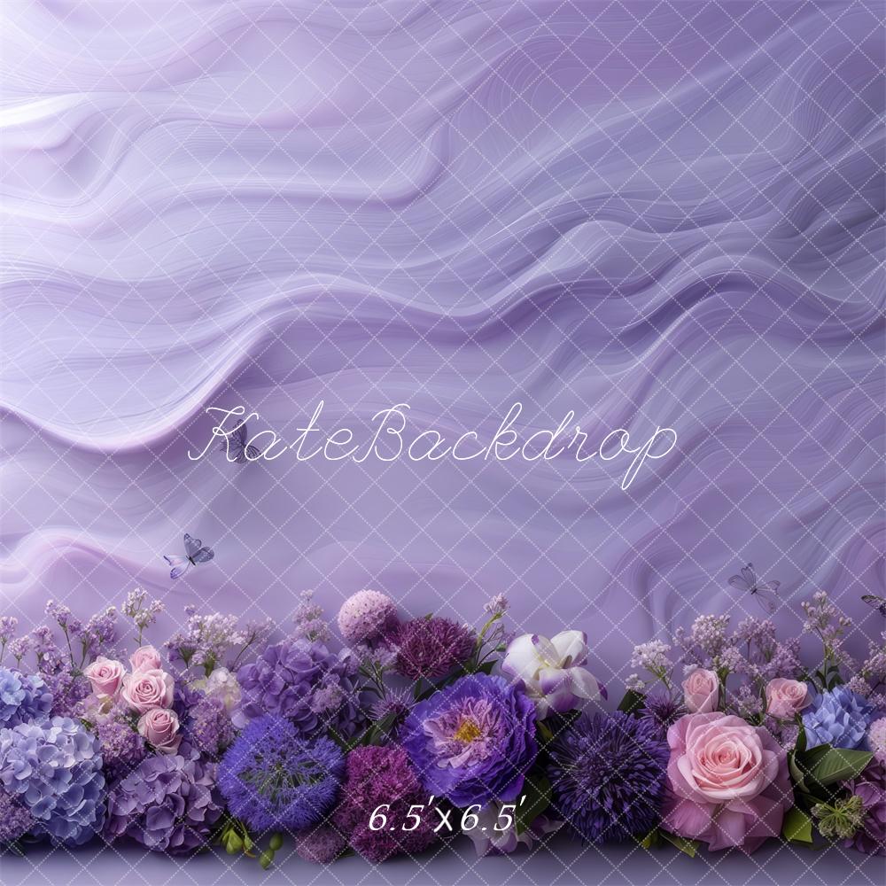 Kate Purple Paint Flower Backdrop Designed by Mini MakeBelieve - Image 2