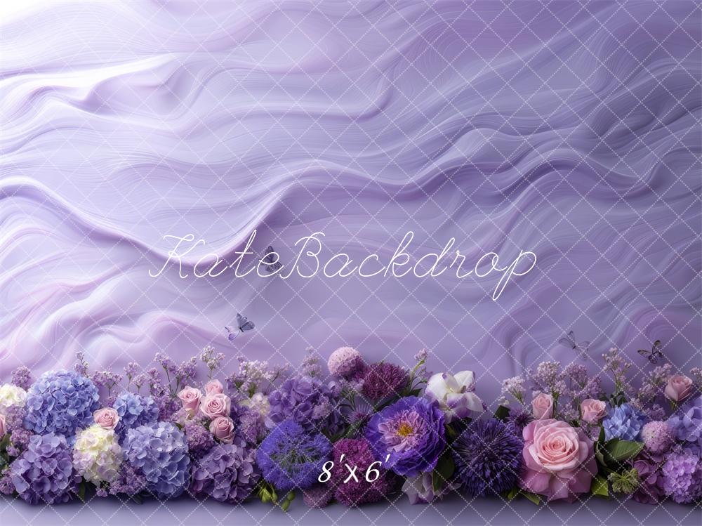 Kate Purple Paint Flower Backdrop Designed by Mini MakeBelieve - Image 3