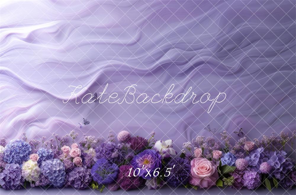 Kate Purple Paint Flower Backdrop Designed by Mini MakeBelieve - Image 4