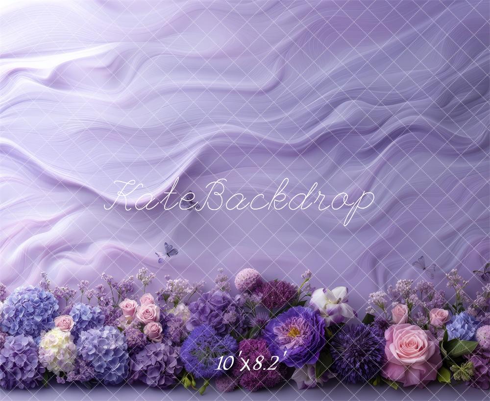 Kate Purple Paint Flower Backdrop Designed by Mini MakeBelieve - Image 5