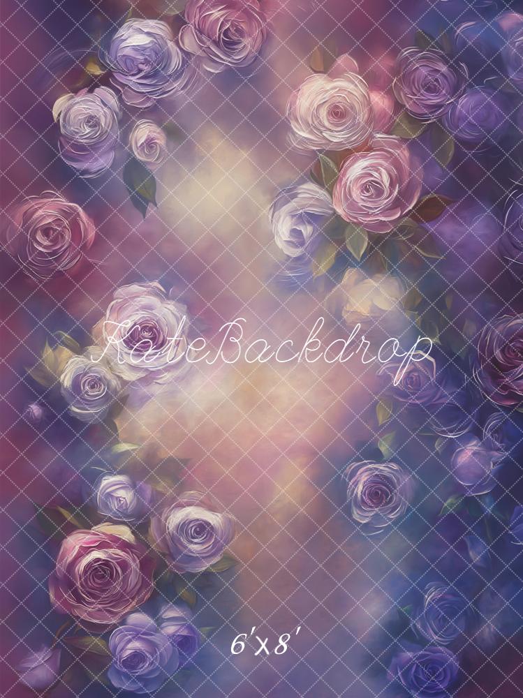 Kate Purple Rose Floral Backdrop Designed by Emetselch - Image 3