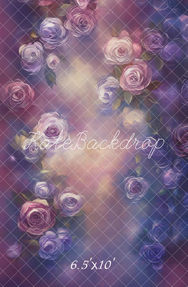 Kate Purple Rose Floral Backdrop Designed by Emetselch - Image 4