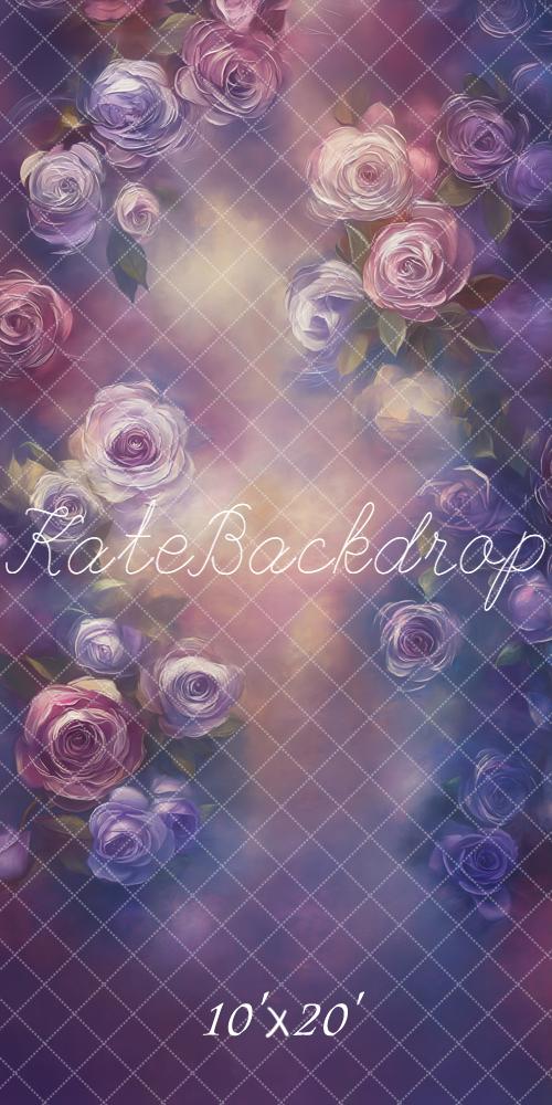 Kate Purple Rose Floral Backdrop Designed by Emetselch - Image 8