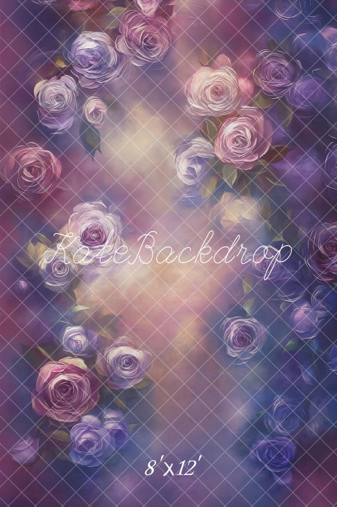 Kate Purple Rose Floral Backdrop Designed by Emetselch - Image 9