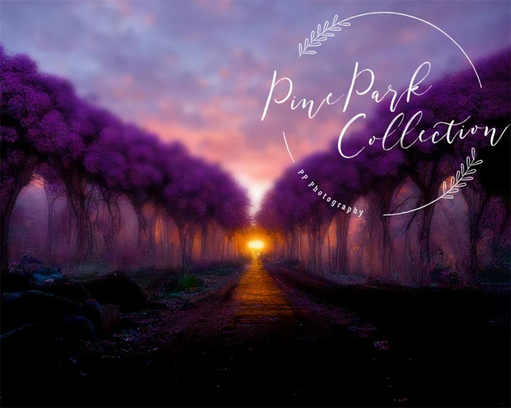 Kate Purple Royal Orchard Backdrop Designed By Pine Park Collection - Image 3
