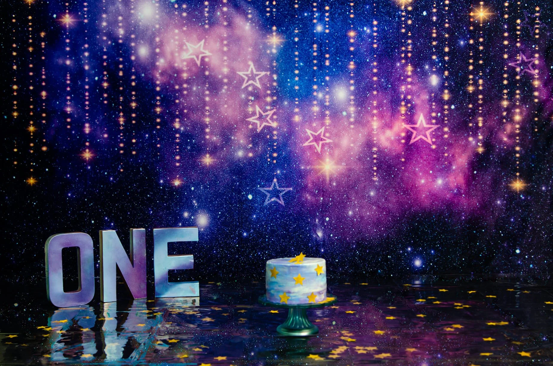 Kate Purple Sky Stars Backdrop for Children Photography - Image 4