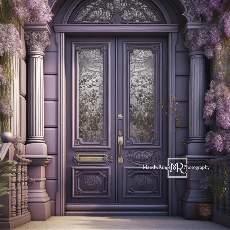 Kate Purple Victorian Door Wisteria Backdrop Designed by Mandy Ringe Photography - Image 3