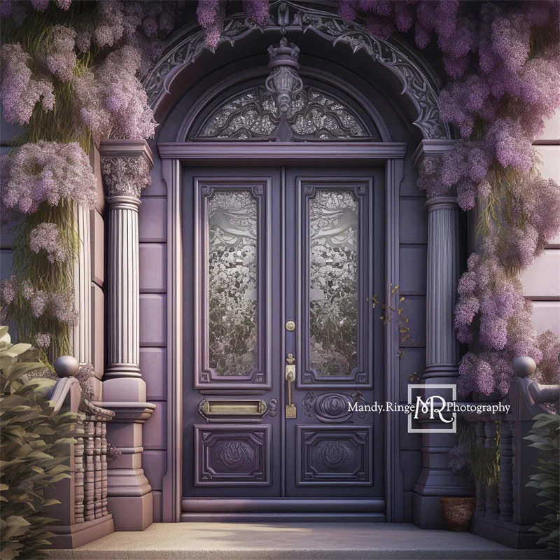 Kate Purple Victorian Door Wisteria Backdrop Designed by Mandy Ringe Photography - Image 4