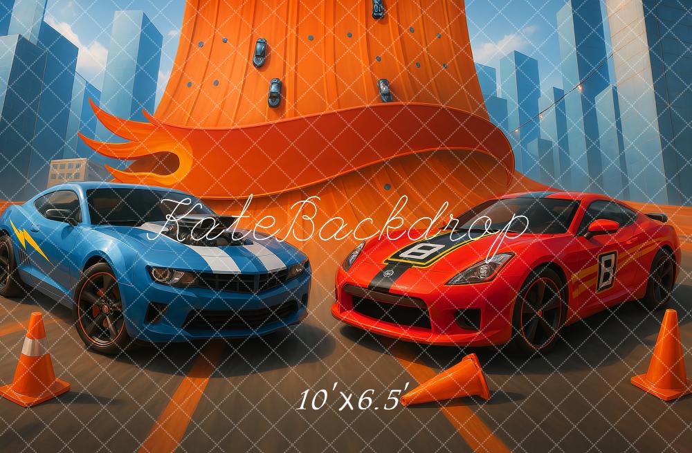 Kate Racing Cars Track Backdrop Designed by Ashley Paul - Image 4