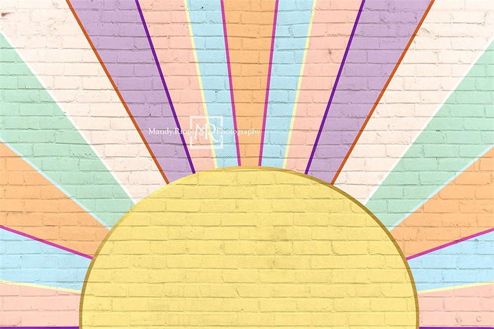 Kate Rainbow Sunshine Wall Backdrop Designed by Mandy Ringe Photography - Image 2