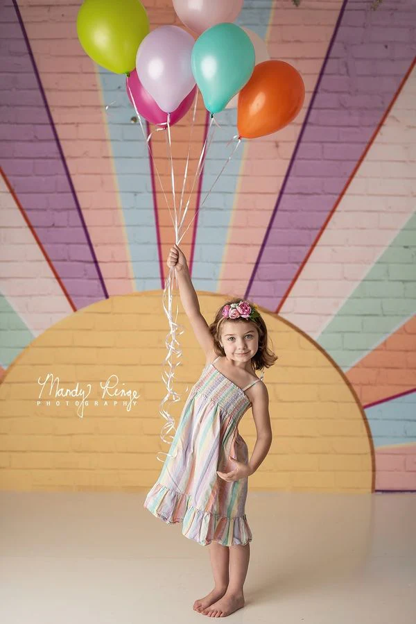 Kate Rainbow Sunshine Wall Backdrop Designed by Mandy Ringe Photography - Image 3