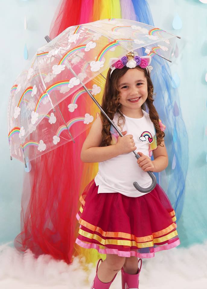 Kate Rainy Summer Rainbow Children Backdrop Designed by Leann West - Image 5