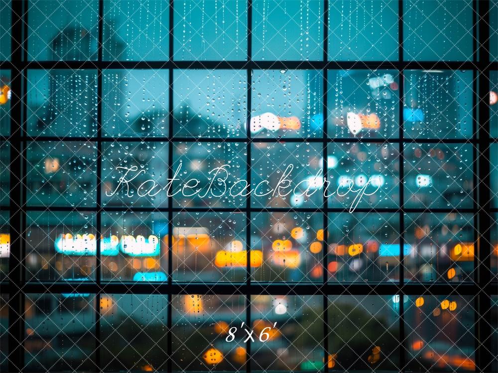 Kate Rainy Window Modern City Lights Backdrop Designed by Mini MakeBelieve - Image 3