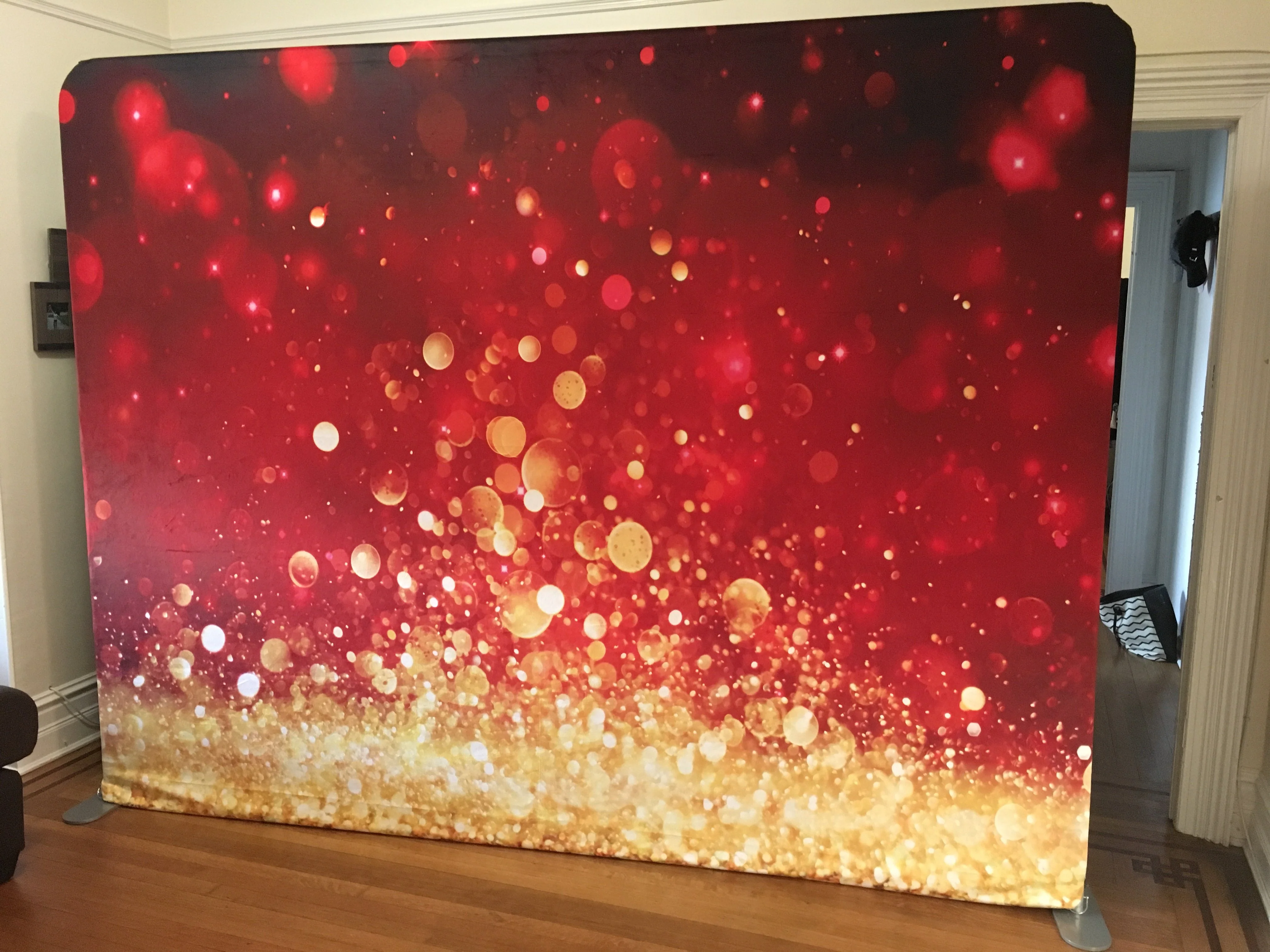 Kate Red Bokeh Christmas Photography Backdrop Glitter Holiday - Image 3