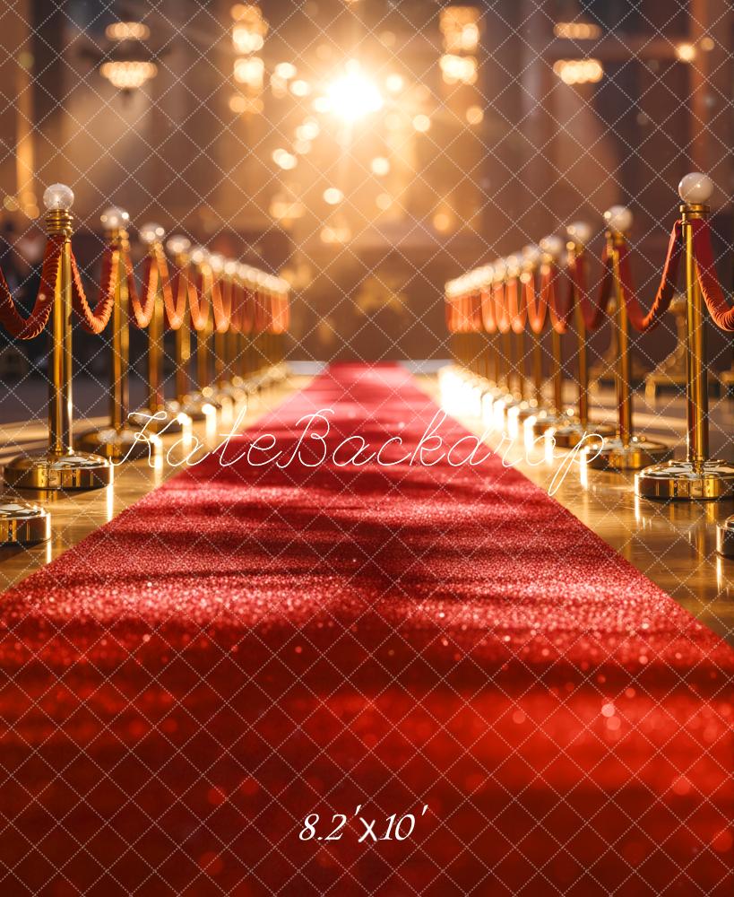 Kate Red Carpet Aisle Golden Lights Backdrop Designed by Emetselch - Image 6