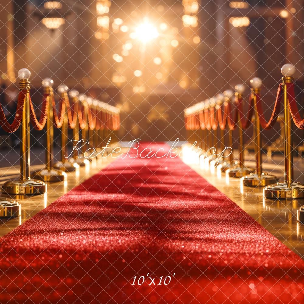 Kate Red Carpet Aisle Golden Lights Backdrop Designed by Emetselch - Image 7