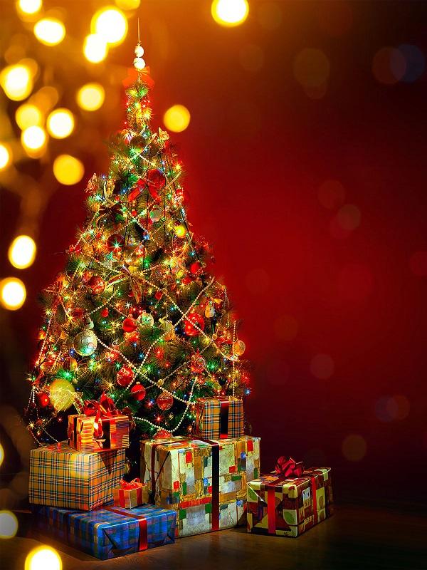 Kate Red Christmas Light Bokeh Backdrop Decoration for Home - Image 2
