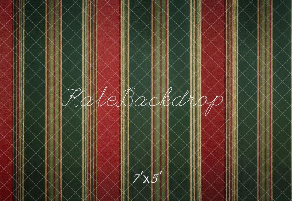 Kate Red Green Stripes Backdrop Designed by Kate Image
