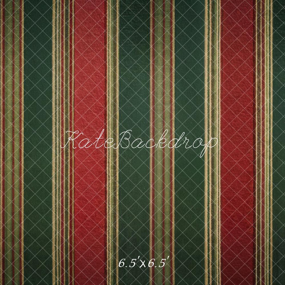 Kate Red Green Stripes Backdrop Designed by Kate Image - Image 2