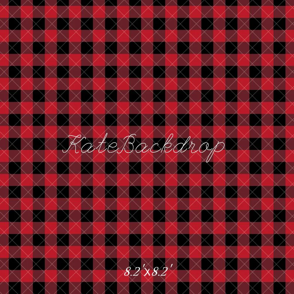 Kate Red Plaid Pattern Backdrop Designed by Mandy Ringe Photography - Image 3