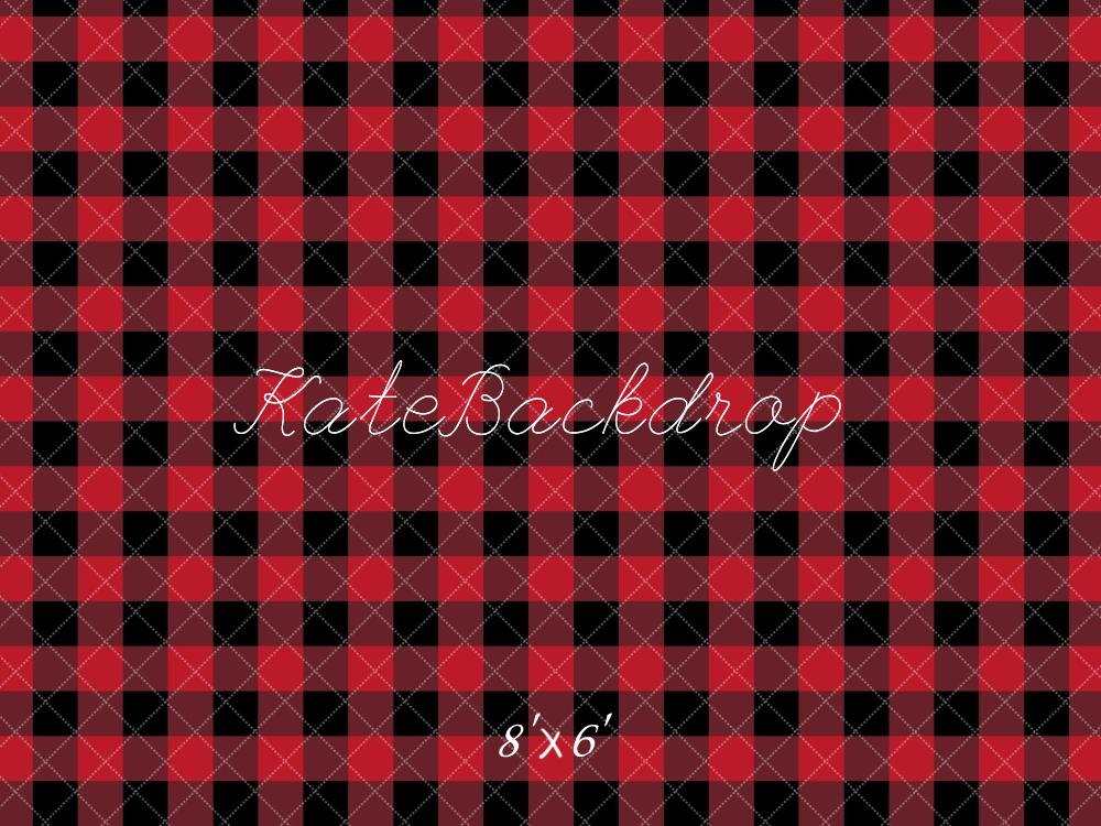 Kate Red Plaid Pattern Backdrop Designed by Mandy Ringe Photography - Image 4
