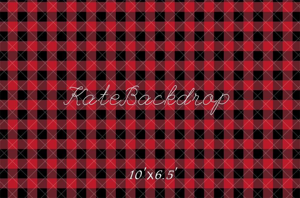 Kate Red Plaid Pattern Backdrop Designed by Mandy Ringe Photography - Image 5