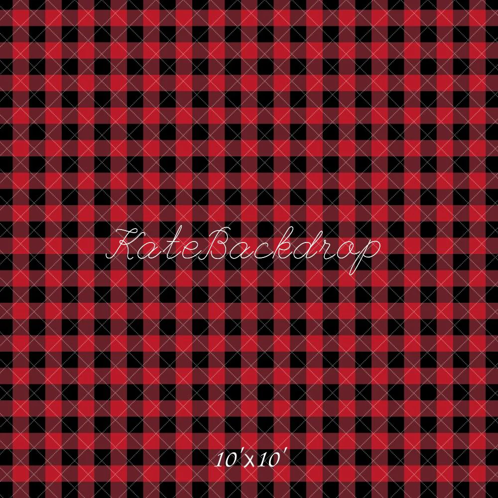 Kate Red Plaid Pattern Backdrop Designed by Mandy Ringe Photography - Image 6