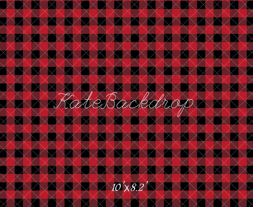 Kate Red Plaid Pattern Backdrop Designed by Mandy Ringe Photography - Image 7
