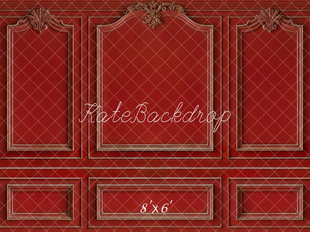 Kate Red Retro Wall Moulding Backdrop Designed by Kate Image - Image 3