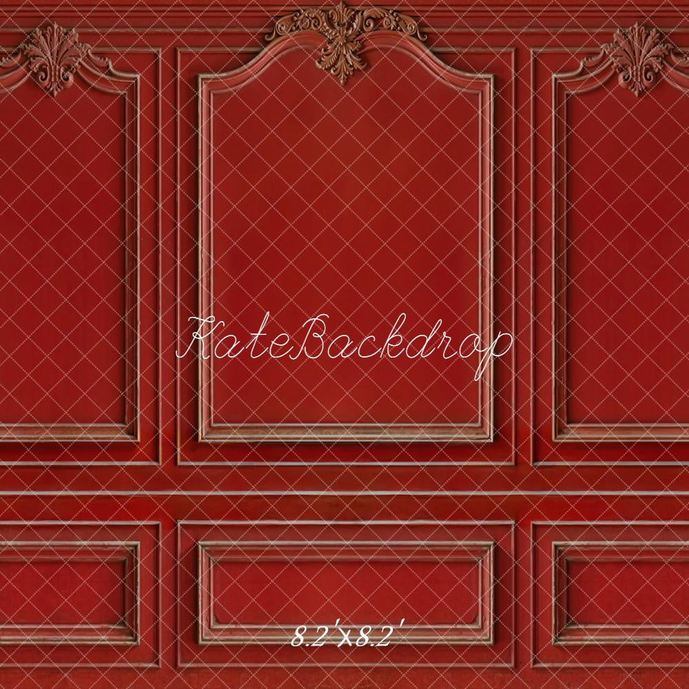 Kate Red Retro Wall Moulding Backdrop Designed by Kate Image - Image 5