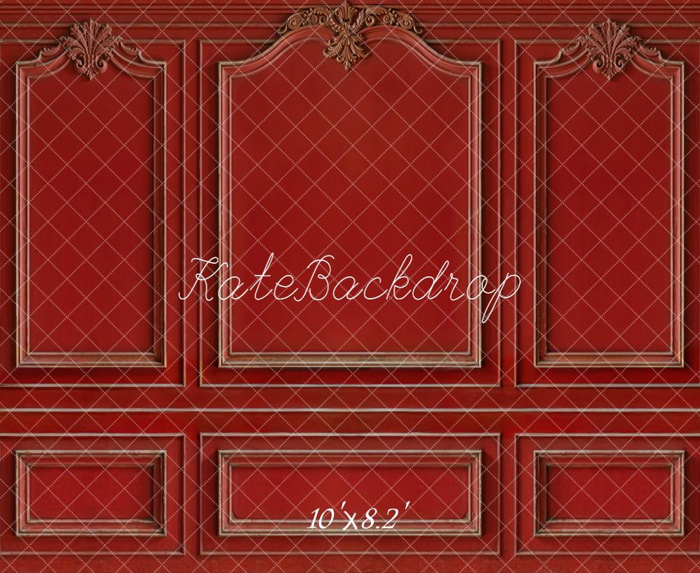 Kate Red Retro Wall Moulding Backdrop Designed by Kate Image - Image 6