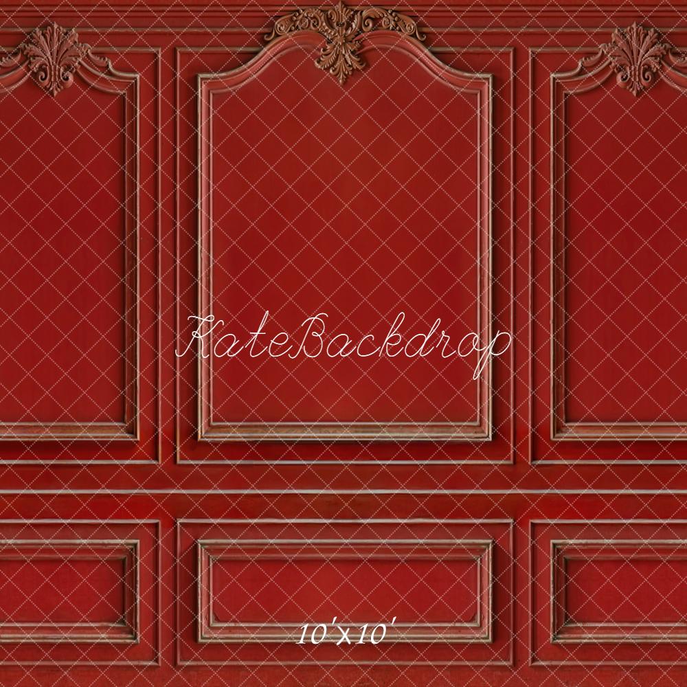 Kate Red Retro Wall Moulding Backdrop Designed by Kate Image - Image 7
