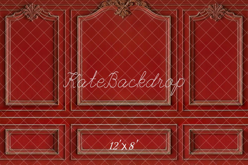 Kate Red Retro Wall Moulding Backdrop Designed by Kate Image - Image 8